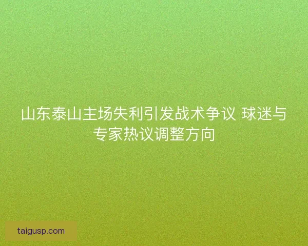 山东泰山主场失利引发战术争议 球迷与专家热议调整方向
